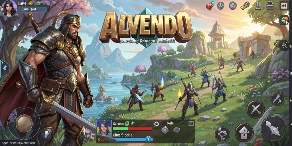 Tampilan gameplay seru di ALVENDO dengan strategi yang menantang.