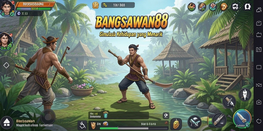 Tampilan gameplay BANGSAWAN88 yang penuh warna dan interaktif.