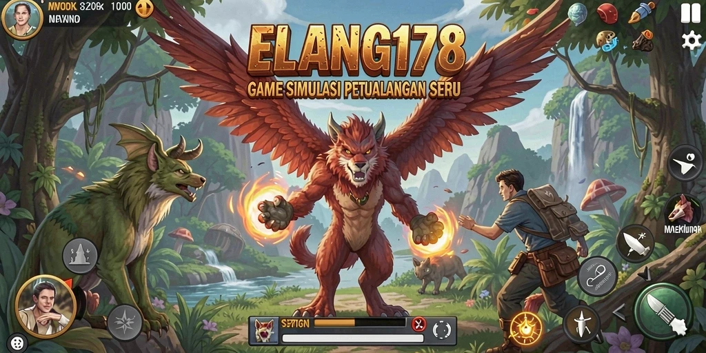 Screenshot gameplay ELANG178 menunjukkan keseruan petualangan simulasi.