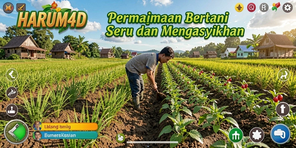 Tampilan menarik dari gameplay bertani di HARUM4D.