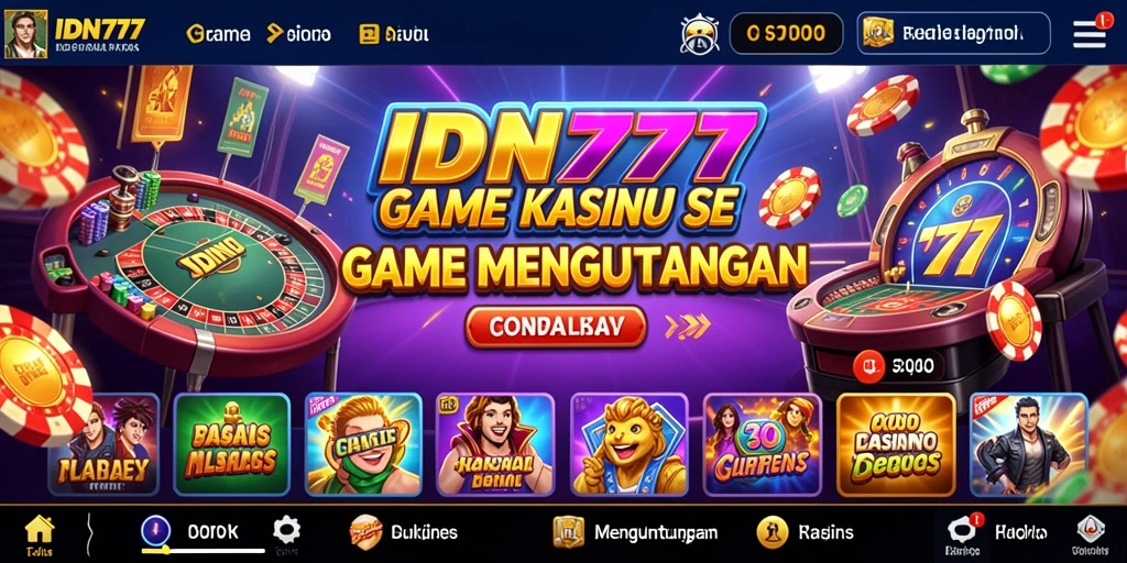 Tangkapan layar gameplay IDN777 menampilkan momen mendebarkan saat bermain Kasino.