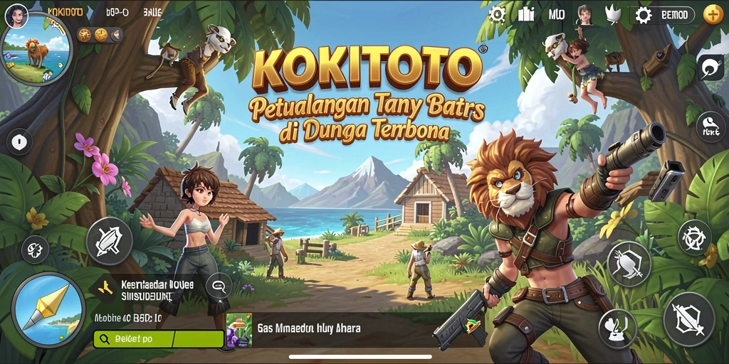 Tangkapan layar <strong>KOKITOTO</strong> menampilkan petualangan epik di dunia terbuka.