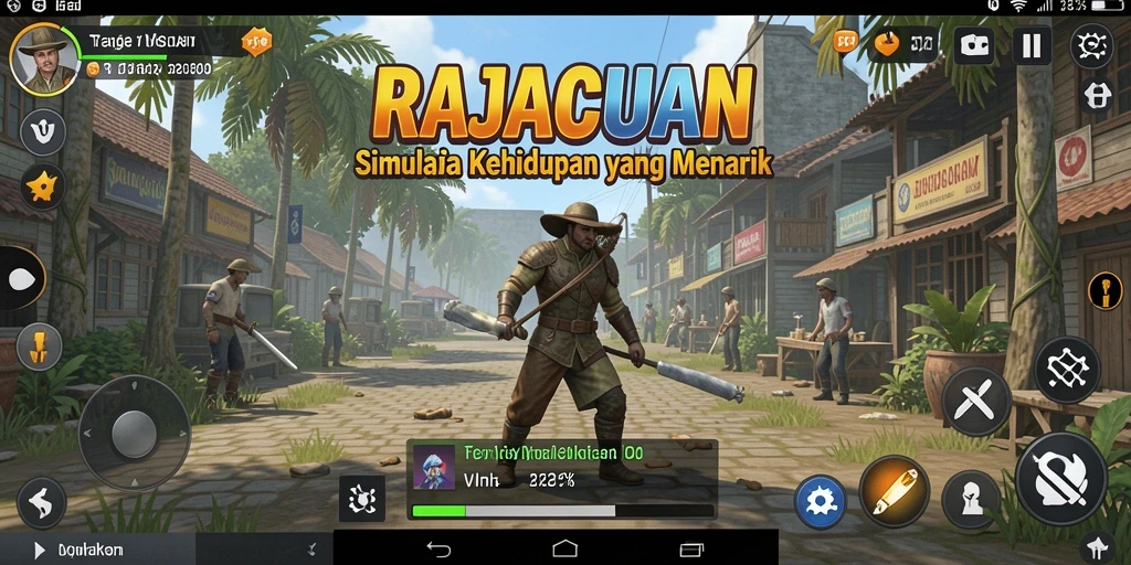 Tampilan game RAJACUAN yang menarik dengan gameplay simulasi yang seru.