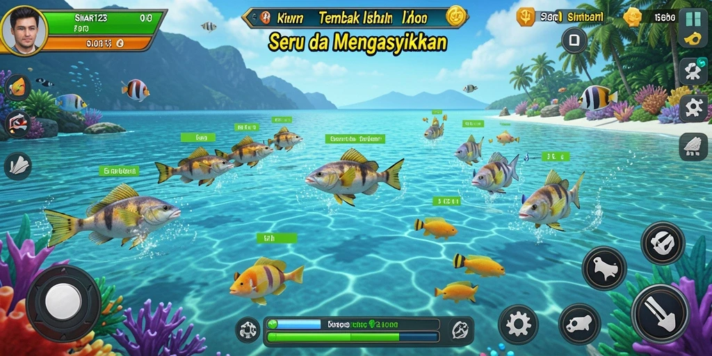 Tangkapan layar gameplay SINAR123 yang penuh aksi Tembak Ikan.